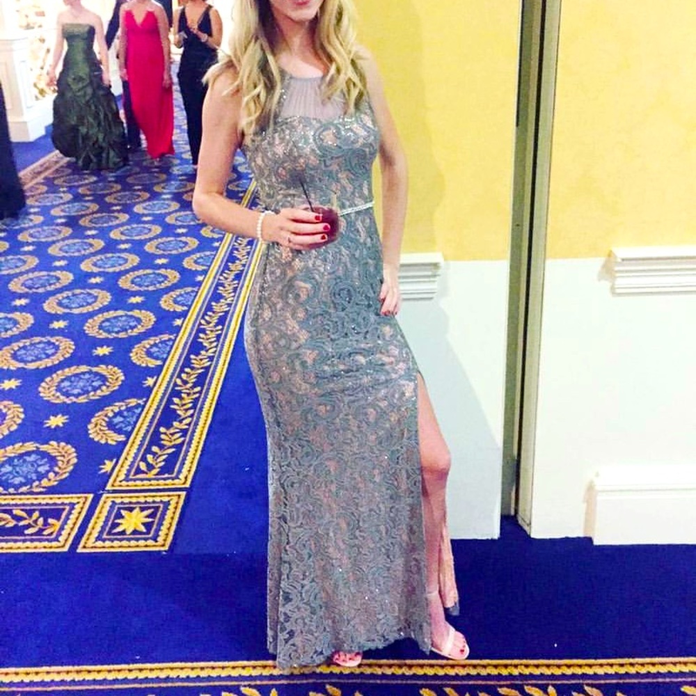 Beautiful grey ball dress